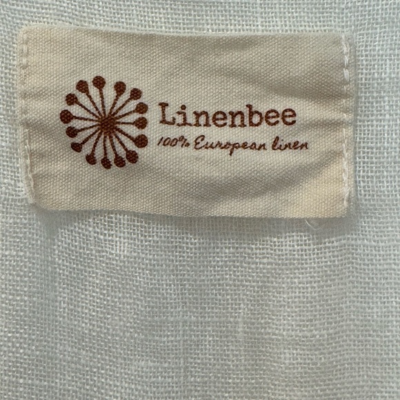 Linenbee XL Sheer White Linen Tunic - Picture 2 of 5